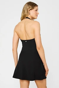 PureLuxe Halter Mini Dress
