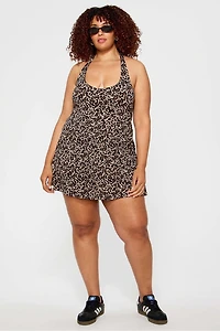 PureLuxe Halter Mini Dress