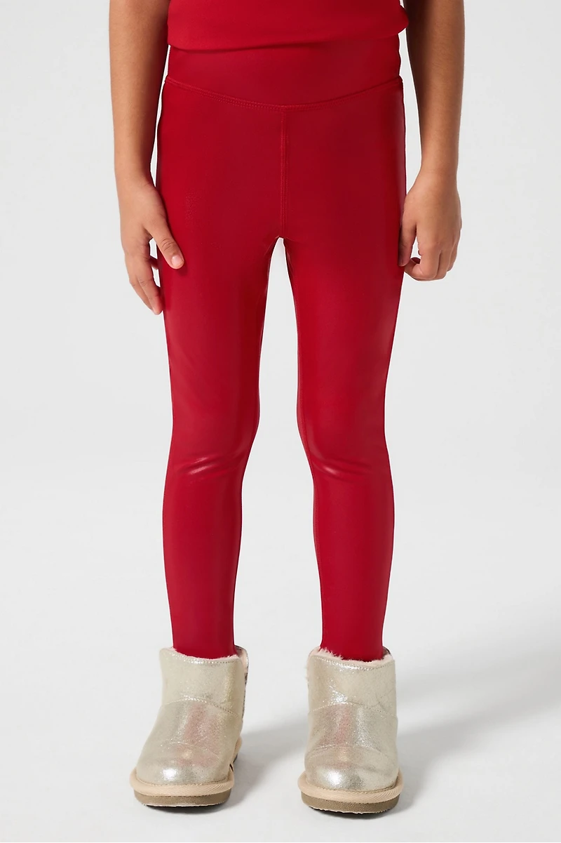 Girls Paneled Shine Legging