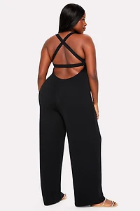 Smooth As Hell Criss Cross Back Jumpsuit