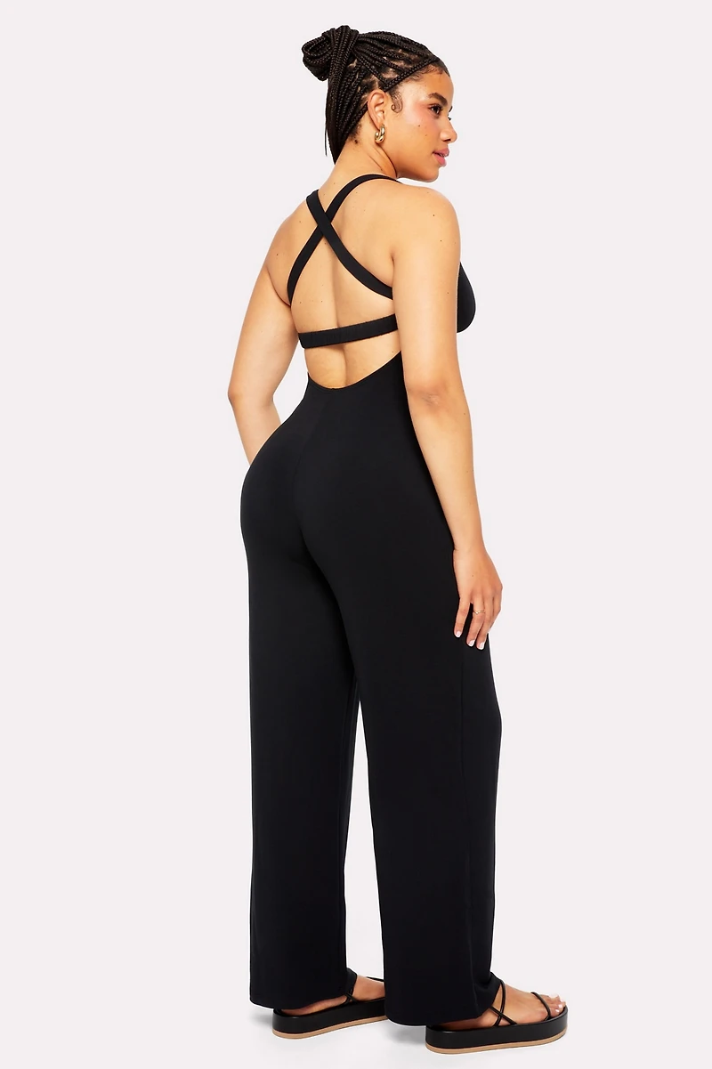Smooth As Hell Criss Cross Back Jumpsuit