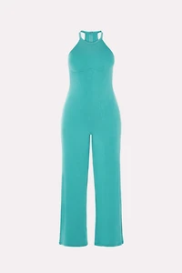 Smooth As Hell Mock Neck Halter Jumpsuit