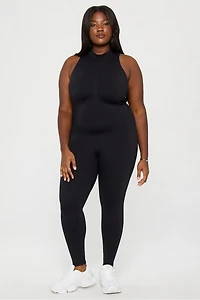 Seamless Scrunch Zip Front Jumpsuit