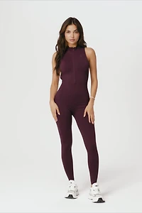 Seamless Scrunch Zip Front Jumpsuit
