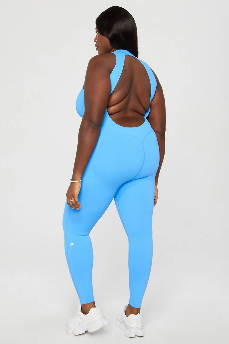 Seamless Scrunch Zip Front Jumpsuit