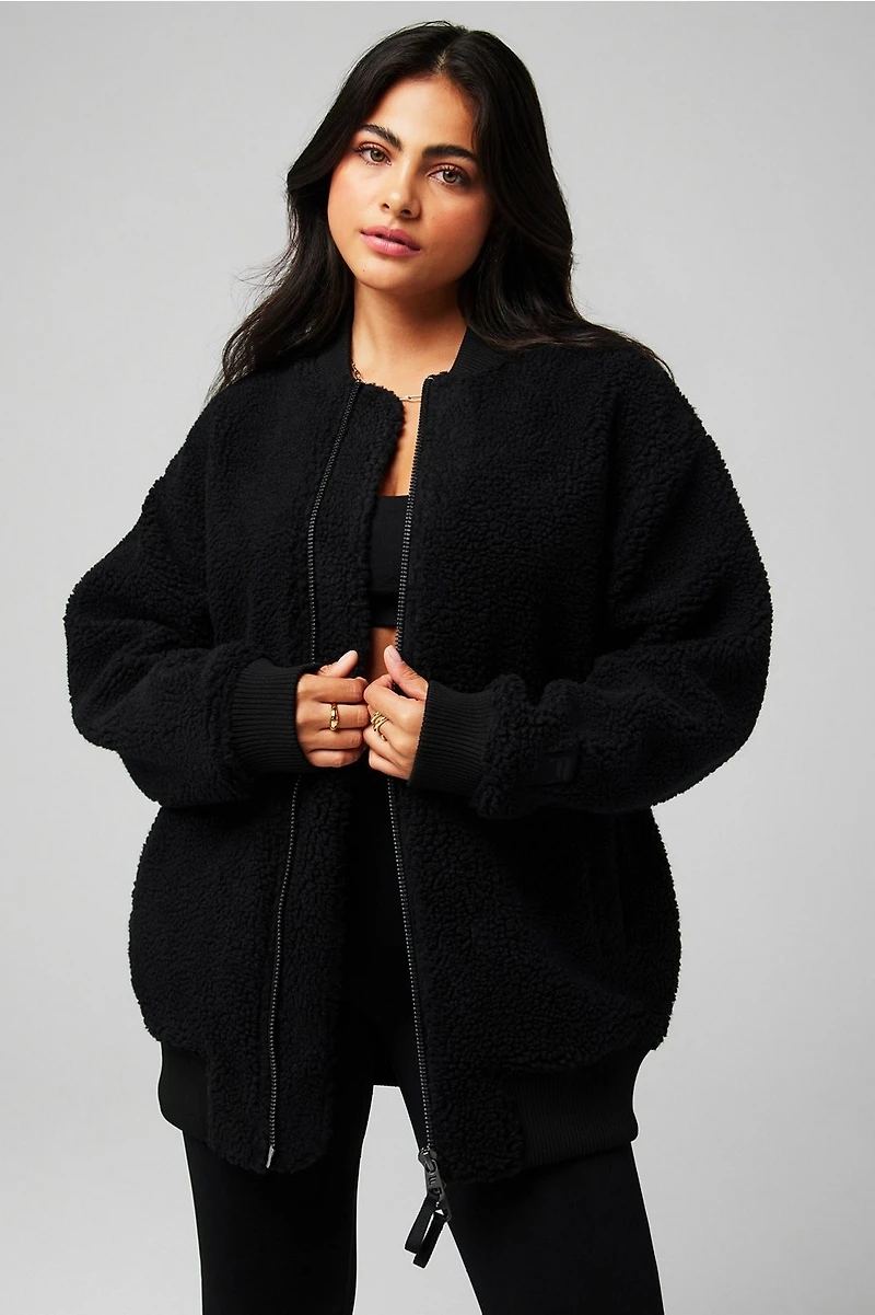 Teddy Oversized Bomber Jacket