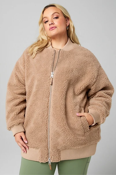 Teddy Oversized Bomber Jacket