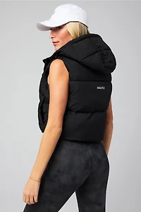 Essential Cropped Hooded Puffer Vest