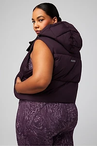 Essential Cropped Hooded Puffer Vest
