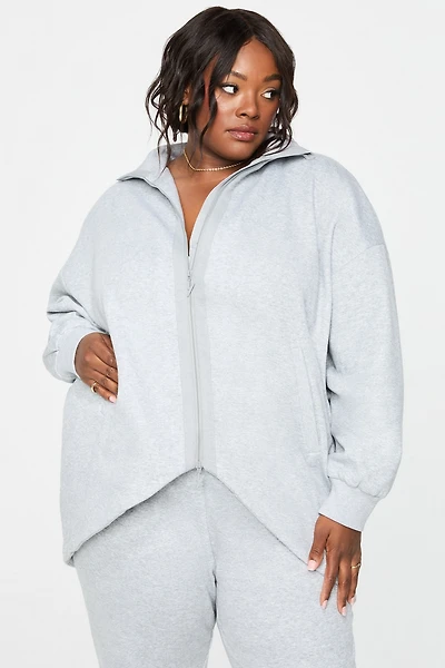 Oversized Fleece Cocoon Jacket