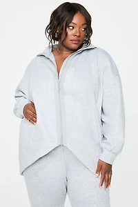 Oversized Fleece Cocoon Jacket