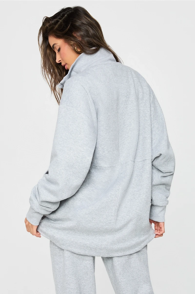 Oversized Fleece Cocoon Jacket
