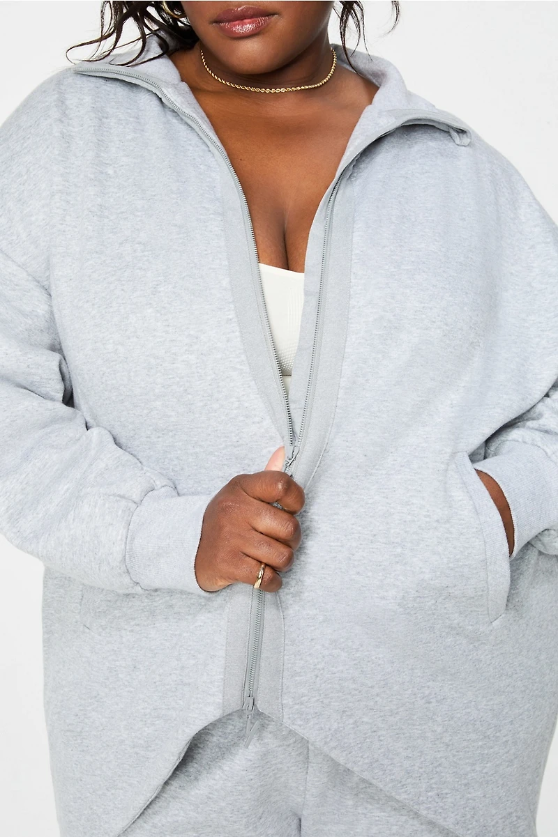 Oversized Fleece Cocoon Jacket