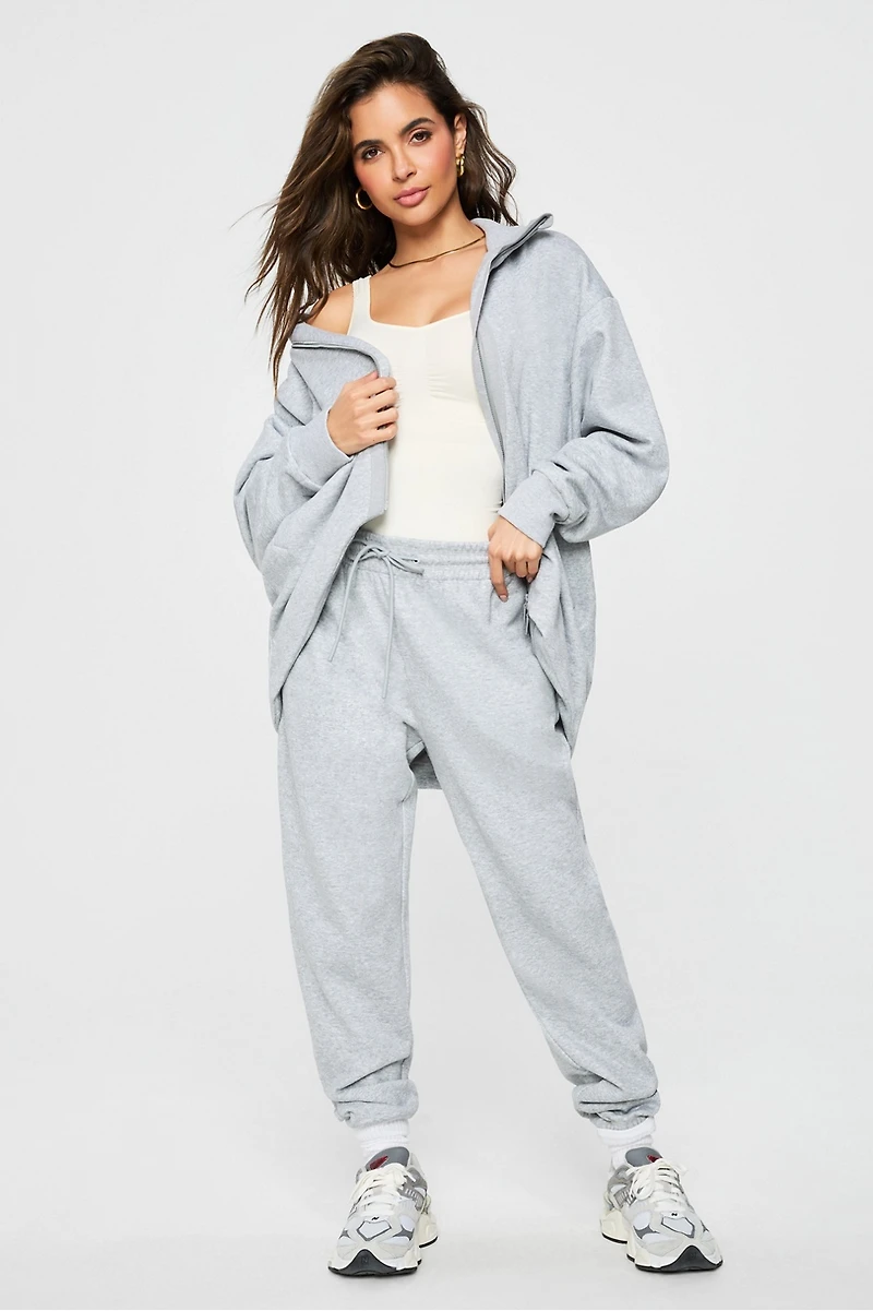 Oversized Fleece Cocoon Jacket