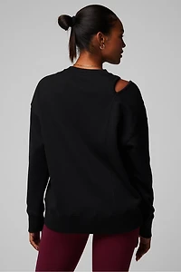 Cozy Fleece Cut Out Sweatshirt