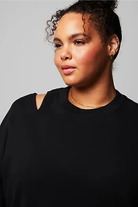 Cozy Fleece Cut Out Sweatshirt