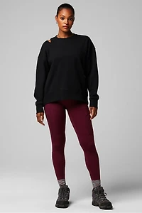 Cozy Fleece Cut Out Sweatshirt