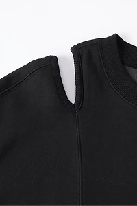 Cozy Fleece Cut Out Sweatshirt