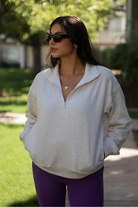 Cozy Fleece Half Zip Sweatshirt