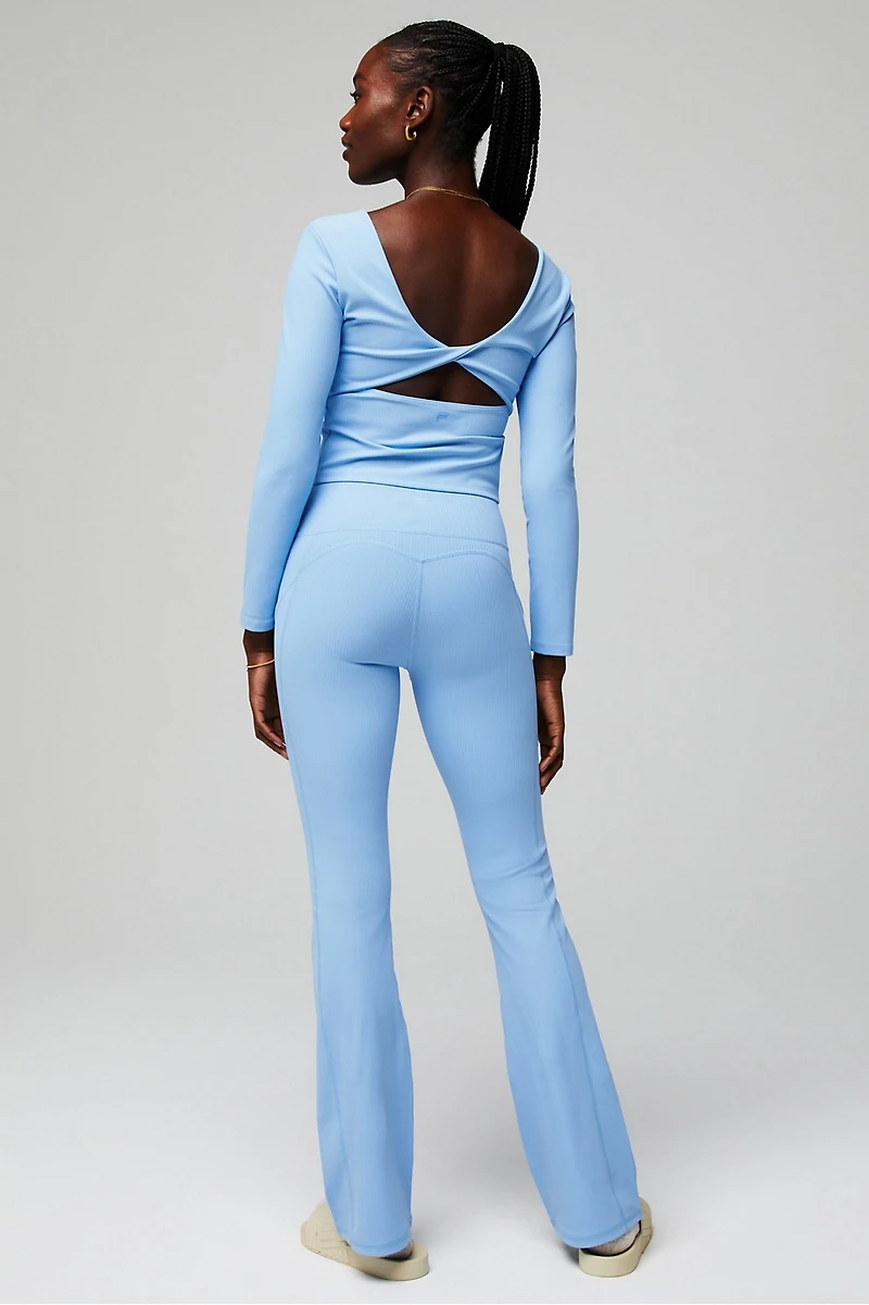 Oasis Rib Twist Long-Sleeve Top