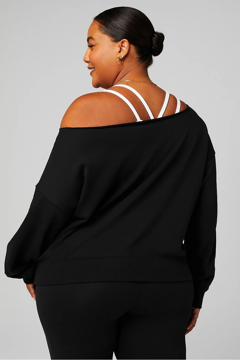 Year Round Terry Off Shoulder Sweatshirt