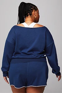 Terry Off Shoulder Sweatshirt
