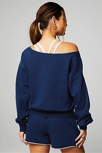 Terry Off Shoulder Sweatshirt
