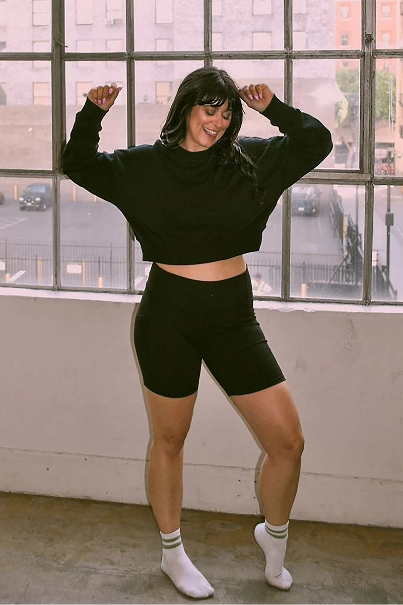 Year Round Terry Cropped Sweatshirt