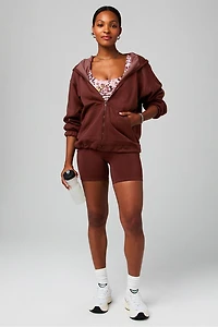 Cozy Fleece Oversized Full-Zip Hoodie