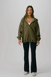 Cozy Fleece Oversized Full-Zip Hoodie