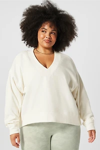 Cozy Fleece V-Neck Sweatshirt