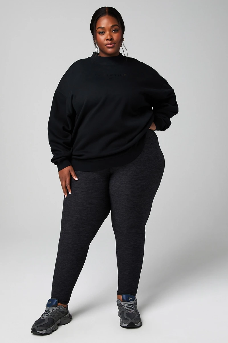 Cozy Fleece Oversized Mock Neck Sweatshirt