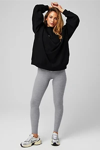 Cozy Fleece Oversized Mock Neck Sweatshirt