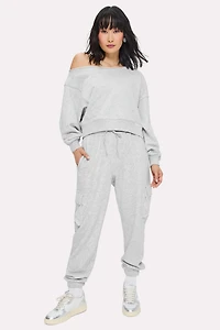 Bling Thing Off-The-Shoulder Sweatshirt