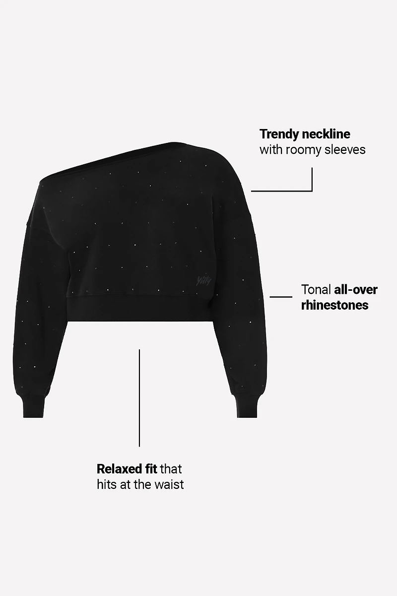 Bling Thing Off-The-Shoulder Sweatshirt