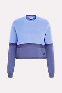 Cozy Fleece Mesh-Paneled Sweatshirt