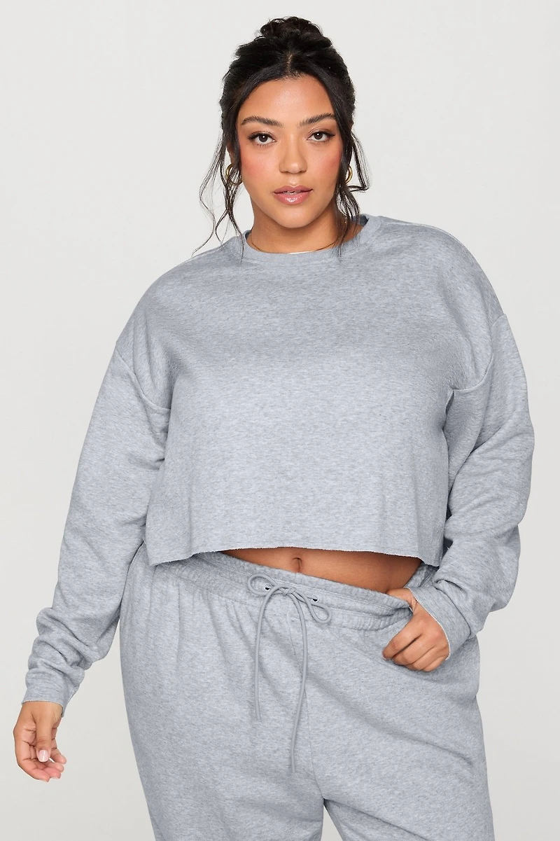Cozy Fleece Everyday Cropped Crew