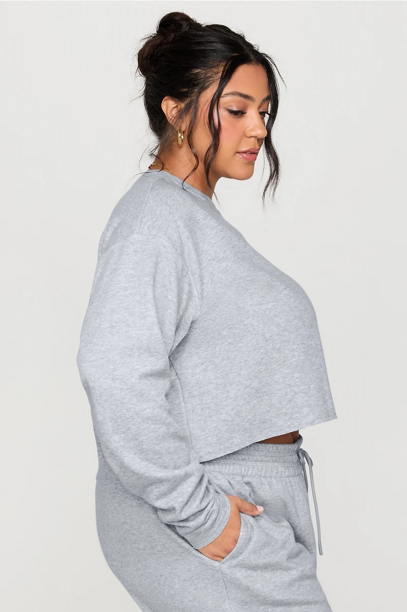 Cozy Fleece Everyday Cropped Crew