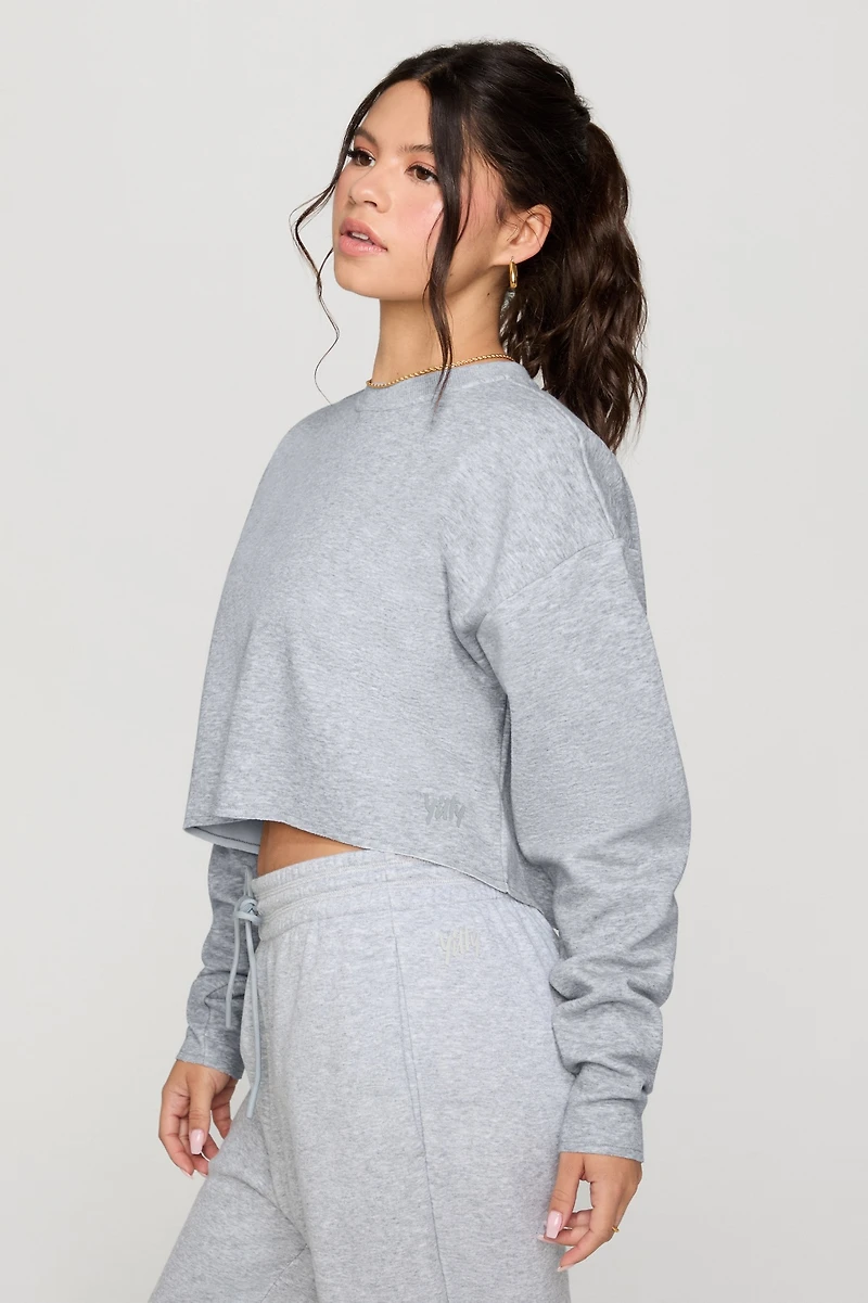 Cozy Fleece Everyday Cropped Crew