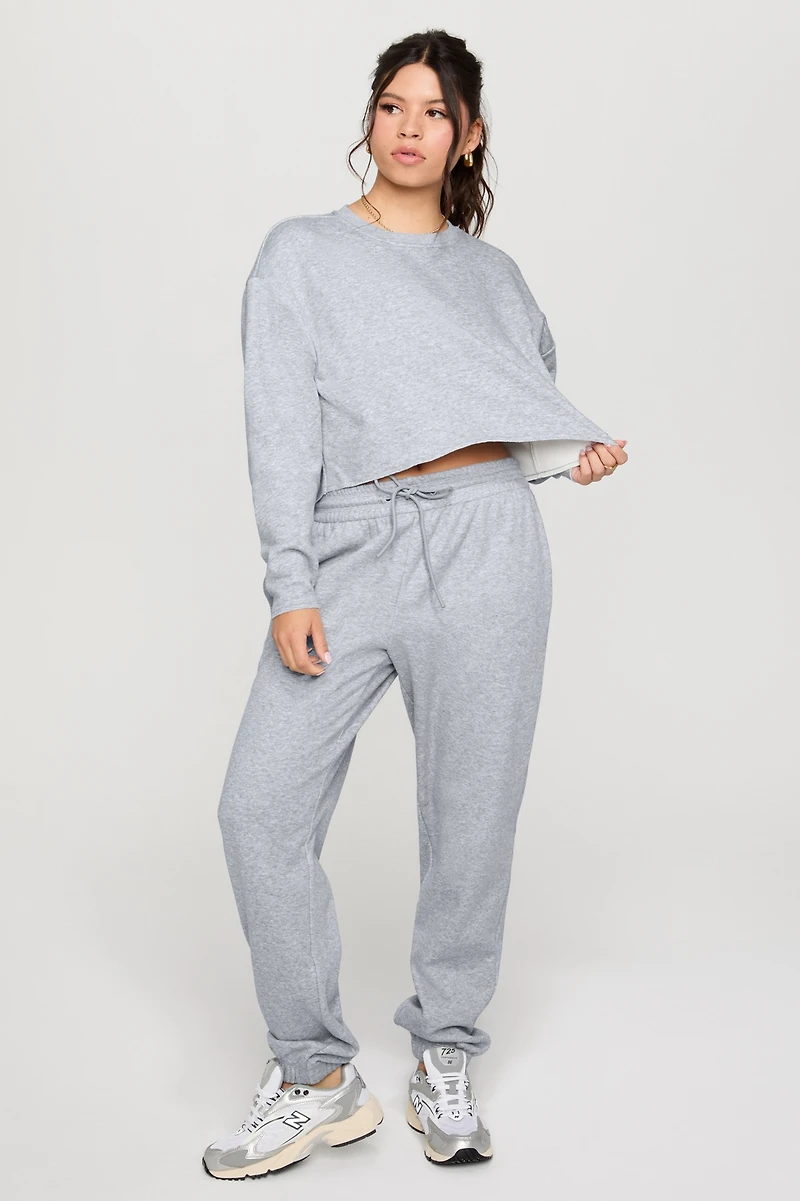 Cozy Fleece Everyday Cropped Crew