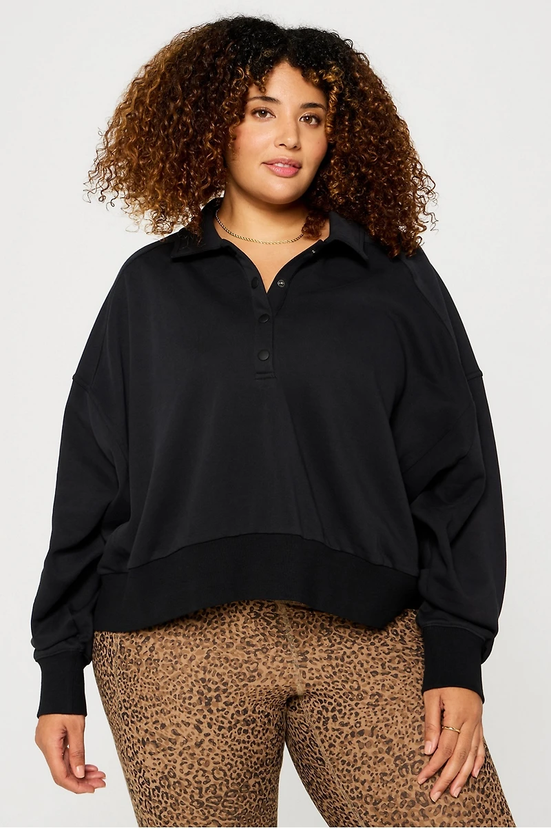 Year Round Terry Snap Front Sweatshirt