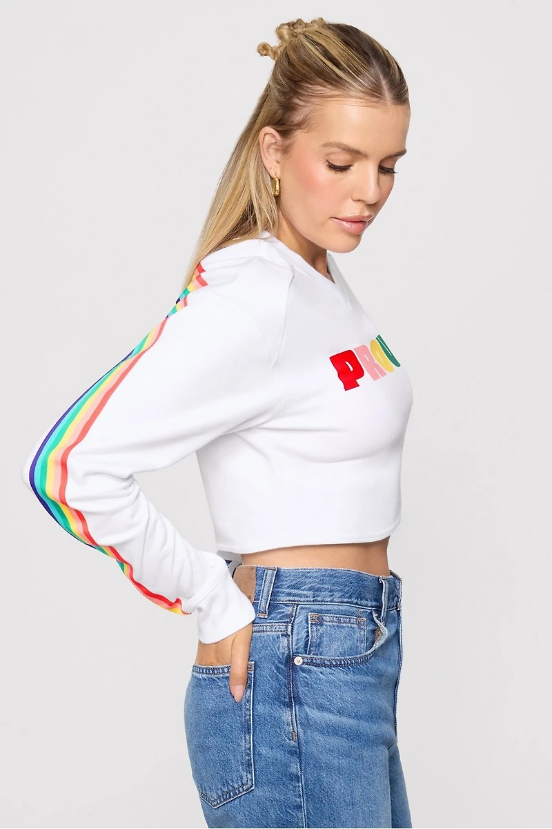 Terry Cropped Sweatshirt