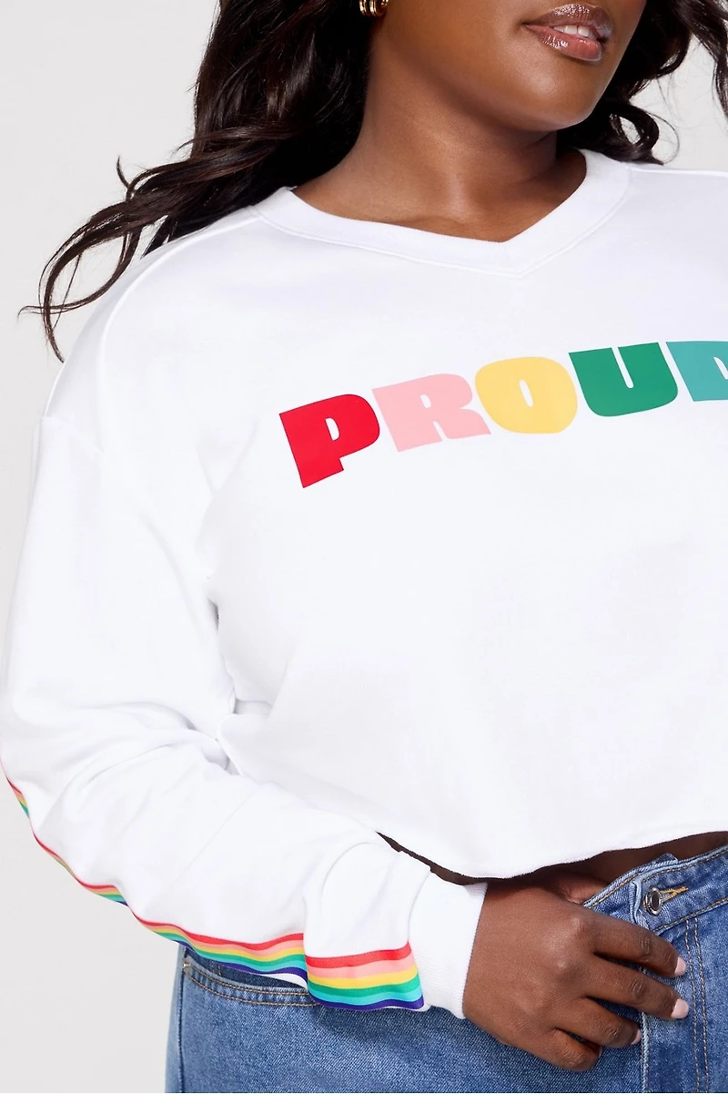 Terry Cropped Sweatshirt