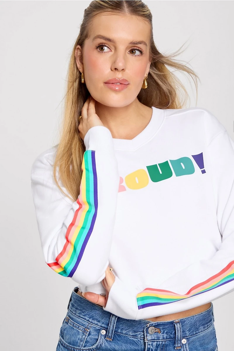 Terry Cropped Sweatshirt