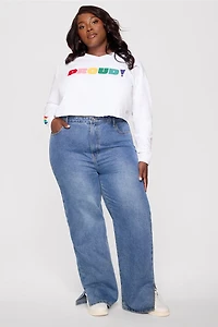 Terry Cropped Sweatshirt