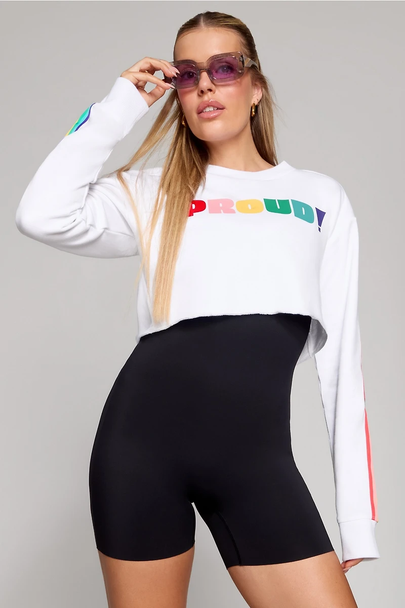 Terry Cropped Sweatshirt