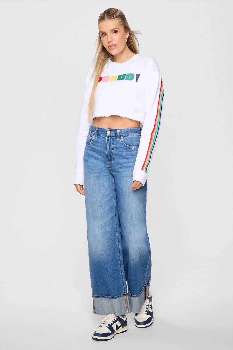 Terry Cropped Sweatshirt