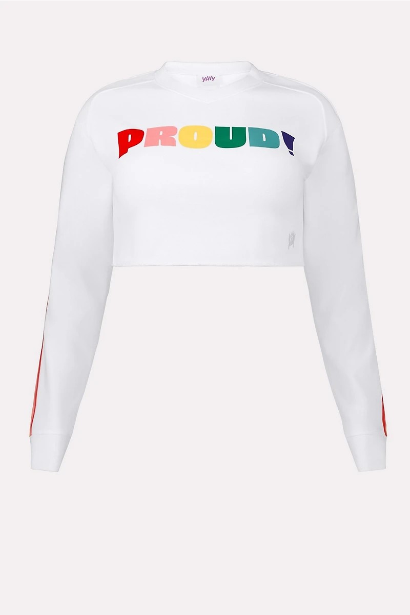 Terry Cropped Sweatshirt