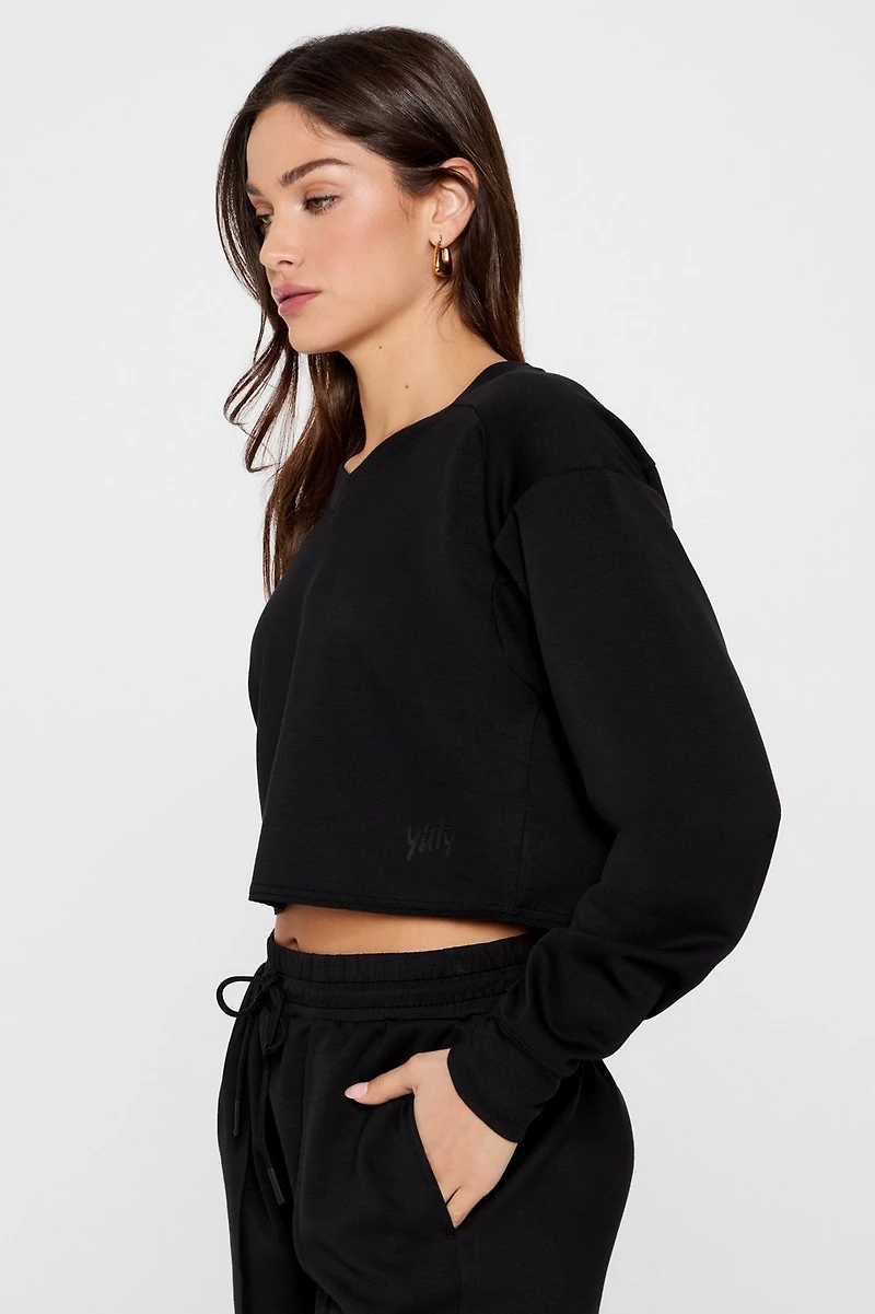 So Sleek Modal Cropped Sweatshirt
