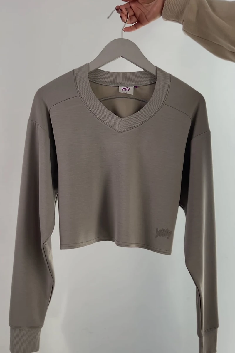 So Sleek Modal Cropped Sweatshirt